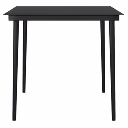 vidaXL Garden Dining Set 5 Piece Black Outdoor Patio Furniture Table and Chair - Additional view 10