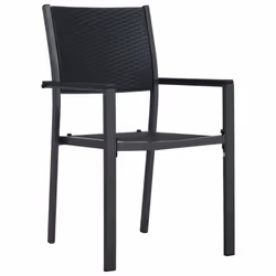 vidaXL Garden Dining Set Patio Furniture 3/5/7/9 Piece Black/White Multi Sizes - black - Additional view 10