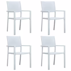 vidaXL Garden Dining Set Patio Furniture 3/5/7/9 Piece Black/White Multi Sizes - black