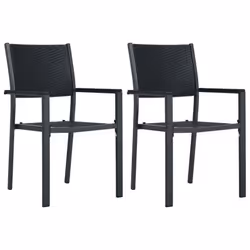vidaXL Garden Dining Set Patio Furniture 3/5/7/9 Piece Black/White Multi Sizes - black - Additional view 9