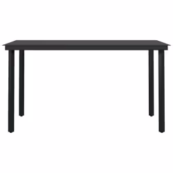 vidaXL Outdoor Dining Set 5 Piece Black Patio Garden Table Chair Furniture - Additional view 5