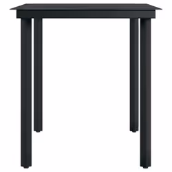 vidaXL Outdoor Dining Set 5 Piece Black Patio Garden Table Chair Furniture - Additional view 6