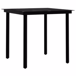 vidaXL Outdoor Dining Set 3 Piece Brown and Black Patio Garden Seat Furniture - Additional view 4