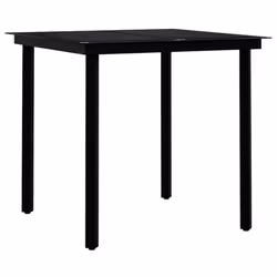 vidaXL Outdoor Dining Set 5 Piece Brown and Black Patio Garden Seat Furniture - Additional view 4