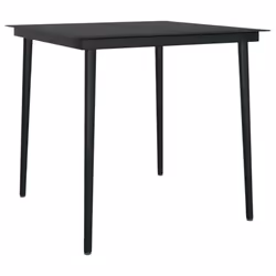 vidaXL Garden Dining Set 5 Piece Brown and Black Patio Outdoor Seat Furniture - Additional view 4