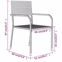 VidaXL 3099577 outdoor furniture set Black - Additional view 7