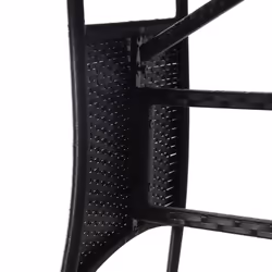 vidaXL Garden Table Outdoor Dining Table Patio Coffee Table Black Poly Rattan - 80 x 80 x 74 cm - Additional view 4