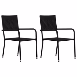 VidaXL 318718, Terrace, Polyrattan, Steel, Black, 110 kg, 510 mm, 600 mm