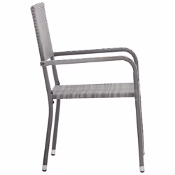 VidaXL 318719 outdoor chair Terrace Polyrattan, Steel Grey - Additional view 4