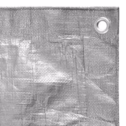 ) vidaXL Tarpaulin HDPE Tarp Ground Sheet Covering Multi Colours/Sizes/Models - Grey, 180 g/mÂ² 6 x 8 m (W x L - Additional view 2