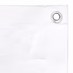 vidaXL Tarpaulin 260 g/mÂ² 6x10 m White HDPE Tarp Ground Sheet Camping Cover - Additional view 2