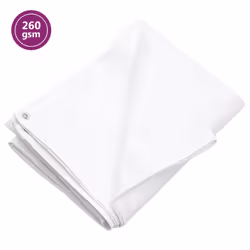 vidaXL Tarpaulin 260 g/m² 6x12 m White HDPE Tarp Ground Sheet Camping Cover