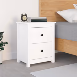 VidaXL 813681 nightstand/bedside table White
