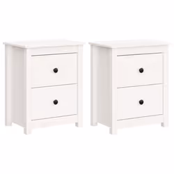 VidaXL 813682, White, Pinewood, 500 mm, 350 mm, 615 mm, 2 pc(s)