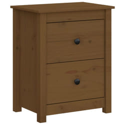 vidaXL 1/2x Solid Wood Pine Bedside Cabinet Nightstand End Table Multi Colours - honey brown, 1
