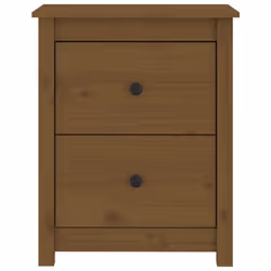 vidaXL 1/2x Solid Wood Pine Bedside Cabinet Nightstand End Table Multi Colours - honey brown, 1