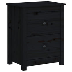 VidaXL 813687 nightstand/bedside table Black