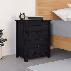VidaXL 813687 nightstand/bedside table Black