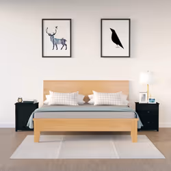 VidaXL 813688 nightstand/bedside table Black