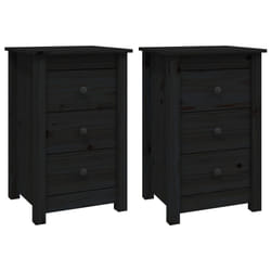 VidaXL 813708 nightstand/bedside table Black