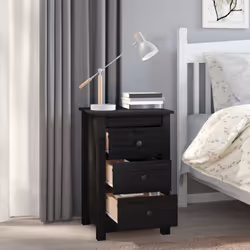 VidaXL 813708 nightstand/bedside table Black - Additional view 7