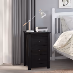 VidaXL 813708 nightstand/bedside table Black - Additional view 8
