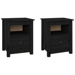 VidaXL 813718 nightstand/bedside table Black
