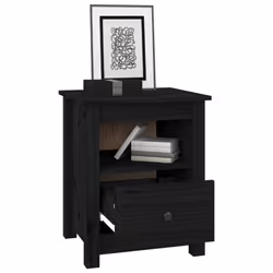 VidaXL 813718 nightstand/bedside table Black