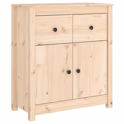 vidaXL Solid Wood Pine Sideboard Wooden Side Cabinet Home Organiser Cupboard - Additional view 4