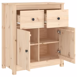 vidaXL Solid Wood Pine Sideboard Wooden Side Cabinet Home Organiser Cupboard - Additional view 8