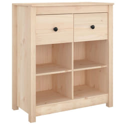 vidaXL Solid Wood Pine Sideboard Home Storage Cabinet Highboard Multi Colours - brown
