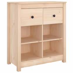 vidaXL Solid Wood Pine Sideboard Home Storage Cabinet Highboard Multi Colours - brown