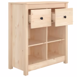 vidaXL Solid Wood Pine Sideboard Home Storage Cabinet Highboard Multi Colours - brown - Additional view 5