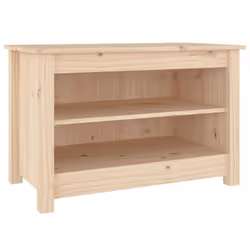 vidaXL Solid Wood Pine Shoe Bench Wooden Storage Rack Multi Colours/Sizes - brown