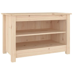 vidaXL Solid Wood Pine Shoe Bench Wooden Storage Rack Multi Colours/Sizes - brown