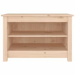 vidaXL Solid Wood Pine Shoe Bench Wooden Storage Rack Multi Colours/Sizes - brown
