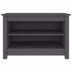 vidaXL Solid Wood Pine Shoe Bench Wooden Storage Rack Multi Colours/Sizes - grey