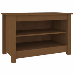 vidaXL Solid Wood Pine Shoe Bench Wooden Storage Rack Multi Colours/Sizes - honey brown
