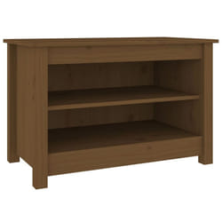 vidaXL Solid Wood Pine Shoe Bench Wooden Storage Rack Multi Colours/Sizes - honey brown