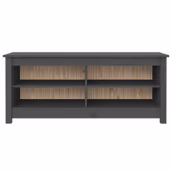 vidaXL Solid Wood Pine Shoe Bench Wooden Storage Rack Multi Colours/Sizes - Grey