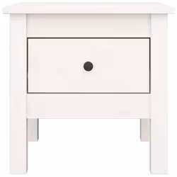 vidaXL 1/2x Solid Wood Pine Side Table Multi Colours 40x40x39 cm/50x50x49 cm - white, 40 x 40 x 39 cm/2 - Additional view 7