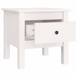 vidaXL 1/2x Solid Wood Pine Side Table Multi Colours 40x40x39 cm/50x50x49 cm - white, 40 x 40 x 39 cm/2 - Additional view 8