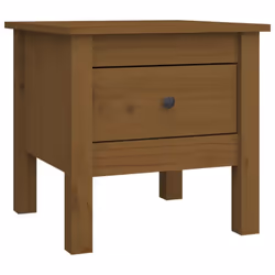 vidaXL 1/2x Solid Wood Pine Side Table Multi Colours 40x40x39 cm/50x50x49 cm - honey brown, 40 x 40 x 39 cm/2