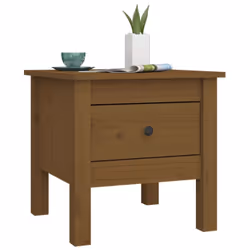 vidaXL 1/2x Solid Wood Pine Side Table Multi Colours 40x40x39 cm/50x50x49 cm - honey brown, 40 x 40 x 39 cm/2 - Additional view 6