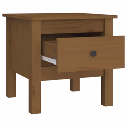 vidaXL 1/2x Solid Wood Pine Side Table Multi Colours 40x40x39 cm/50x50x49 cm - honey brown, 40 x 40 x 39 cm/2 - Additional view 9