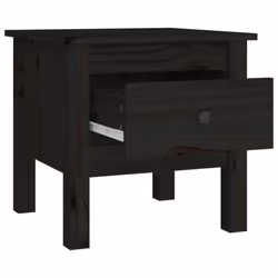 vidaXL 1/2x Solid Wood Pine Side Table Multi Colours 40x40x39 cm/50x50x49 cm - black, 40 x 40 x 39 cm/1 - Additional view 7