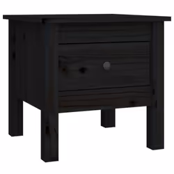 vidaXL 1/2x Solid Wood Pine Side Table Multi Colours 40x40x39 cm/50x50x49 cm - black, 40 x 40 x 39 cm/2 - Additional view 6