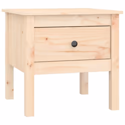 vidaXL 1/2x Solid Wood Pine Side Table Multi Colours 40x40x39 cm/50x50x49 cm - brown, 50 x 50 x 49 cm/1