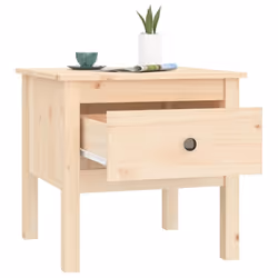 vidaXL 1/2x Solid Wood Pine Side Table Multi Colours 40x40x39 cm/50x50x49 cm - brown, 50 x 50 x 49 cm/1 - Additional view 5