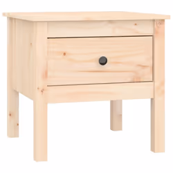 vidaXL 1/2x Solid Wood Pine Side Table Multi Colours 40x40x39 cm/50x50x49 cm - brown, 50 x 50 x 49 cm/2